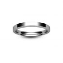 18ct White Gold Chamfered Edge Wedding Ring