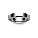 18ct White Gold Chamfered Edge Wedding Ring