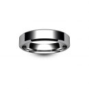 18ct White Gold Chamfered Edge Wedding Ring