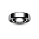 18ct White Gold Chamfered Edge Wedding Ring