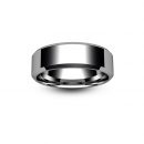 18ct White Gold Chamfered Edge Wedding Ring