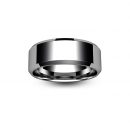 18ct White Gold Chamfered Edge Wedding Ring