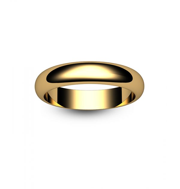 18ct Rose Gold D Shape Wedding Ring