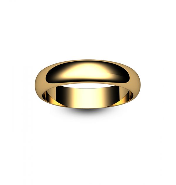 18ct Rose Gold D Shape Wedding Ring