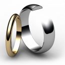 18ct Rose Gold D Shape Wedding Ring