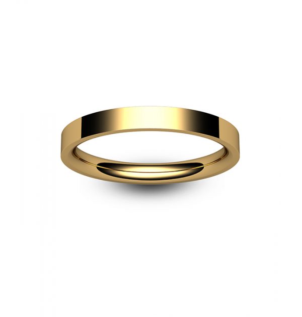 18ct Rose Gold Flat Court Wedding Ring