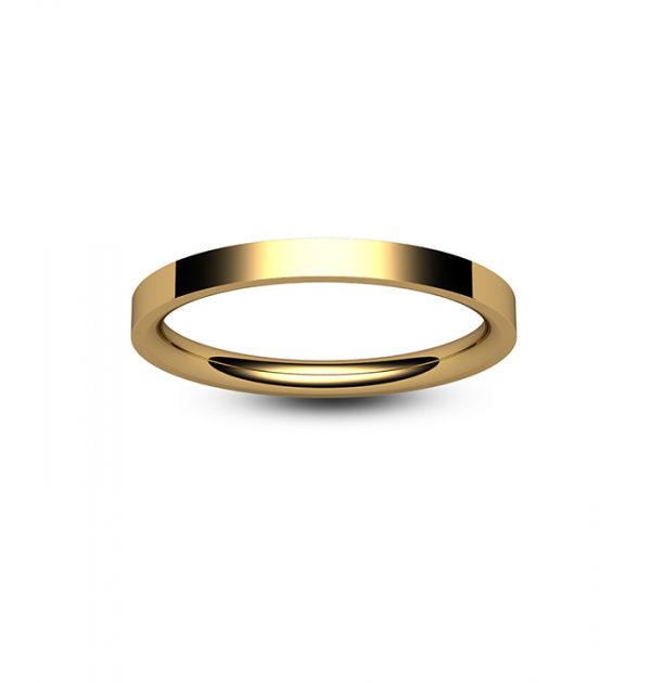 18ct Rose Gold Flat Court Wedding Ring