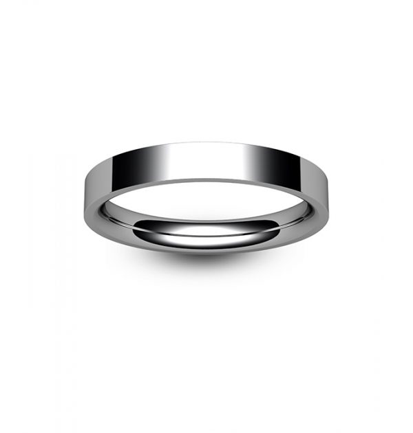 Platinum Flat Court Wedding Ring