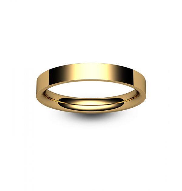 18ct Rose Gold Flat Court Wedding Ring