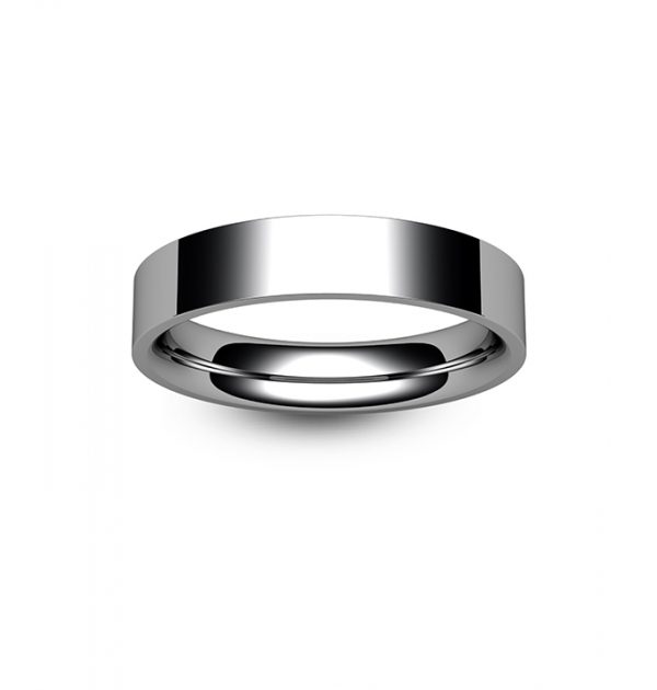 Platinum Flat Court Wedding Ring