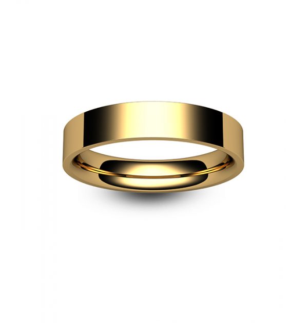 18ct Rose Gold Flat Court Wedding Ring