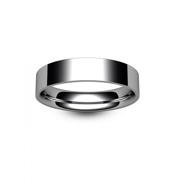Platinum Flat Court Wedding Ring
