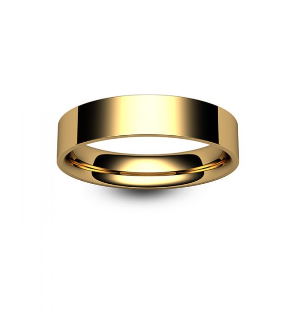18ct Rose Gold Flat Court Wedding Ring