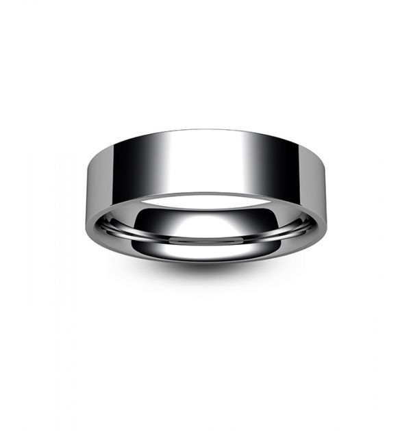 Platinum Flat Court Wedding Ring
