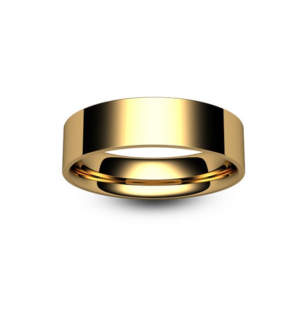 18ct Rose Gold Flat Court Wedding Ring