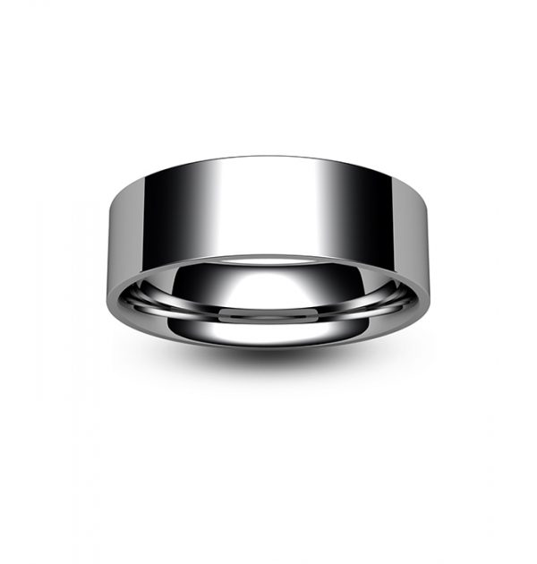 Platinum Flat Court Wedding Ring