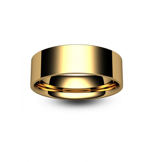 18ct Rose Gold Flat Court Wedding Ring