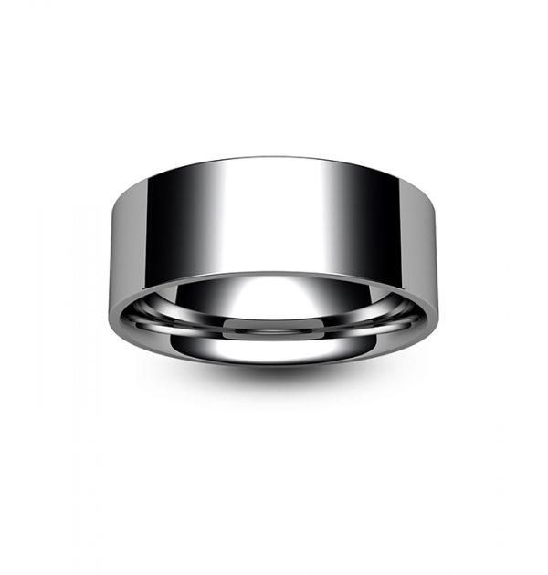 Platinum Flat Court Wedding Ring
