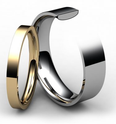 18ct Yellow Gold Flat Court Wedding Ring