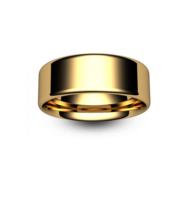 18ct Rose Gold Modern Flat Court Wedding Ring