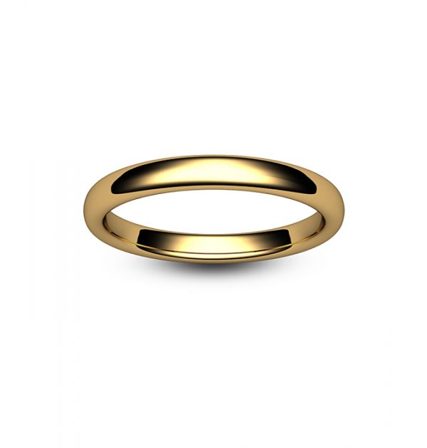 9ct Rose Gold Slight Court Wedding Ring