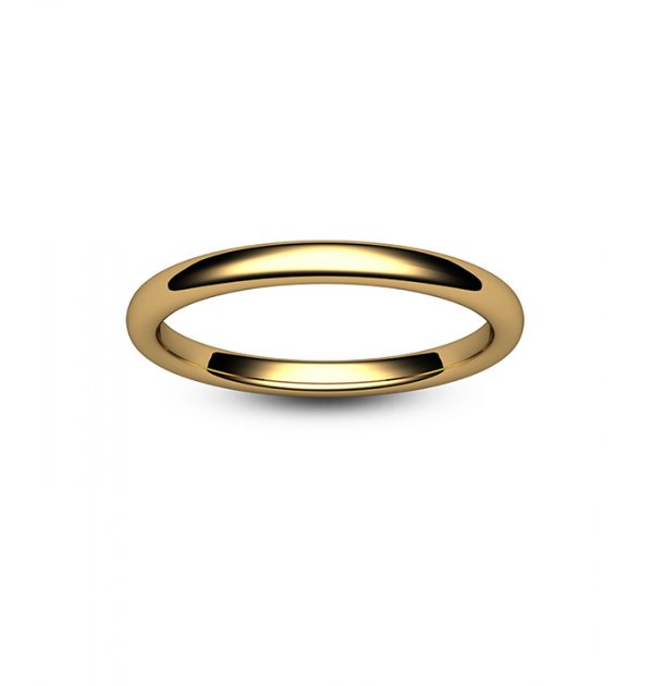 9ct Rose Gold Slight Court Wedding Ring