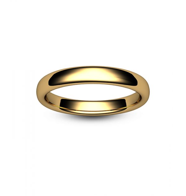 9ct Rose Gold Slight Court Wedding Ring