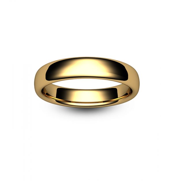9ct Rose Gold Slight Court Wedding Ring