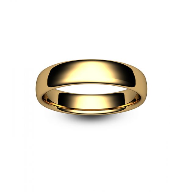 9ct Rose Gold Slight Court Wedding Ring