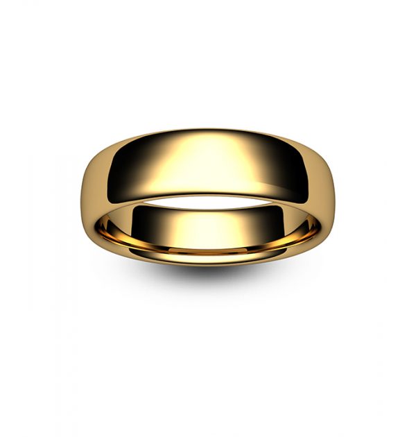 9ct Rose Gold Slight Court Wedding Ring