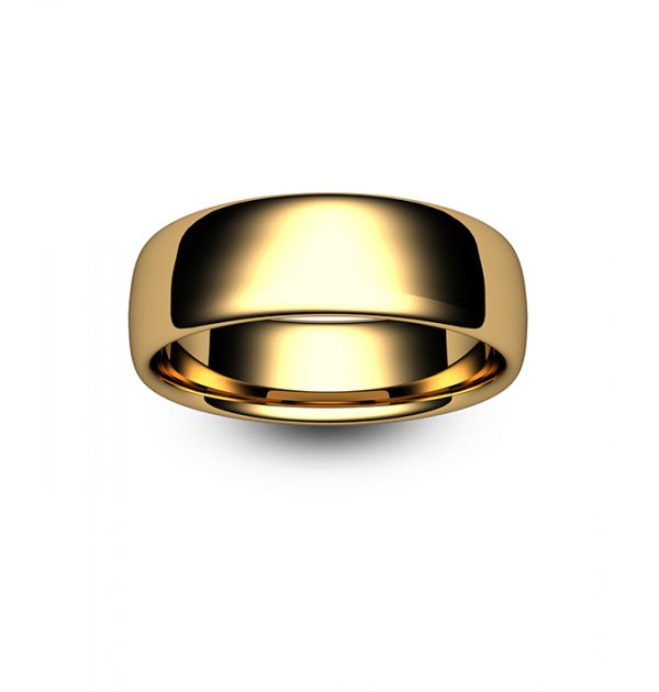 9ct Rose Gold Slight Court Wedding Ring