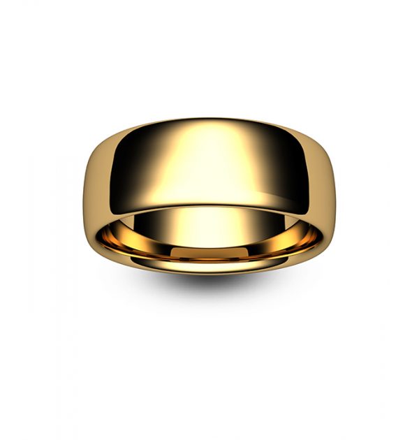 9ct Rose Gold Slight Court Wedding Ring