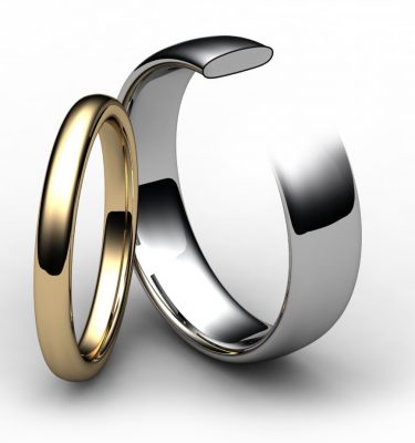 18ct Rose Gold Slight Court Wedding Ring
