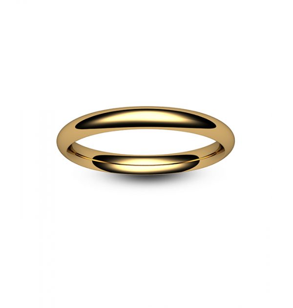 18ct Rose Gold Traditional Court Wedding Ring
