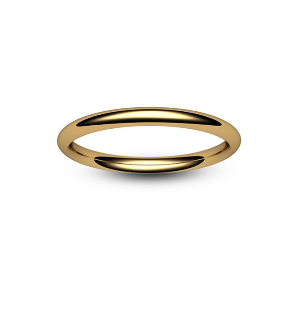 18ct Rose Gold Traditional Court Wedding Ring