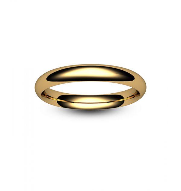 18ct Rose Gold Traditional Court Wedding Ring