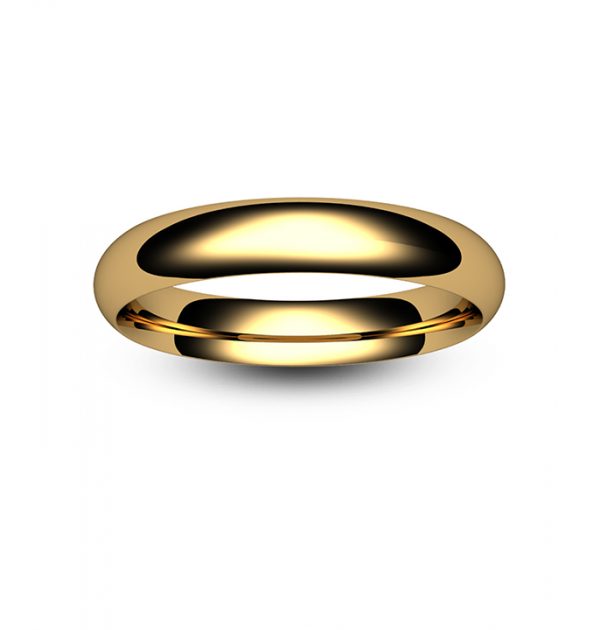 18ct Rose Gold Traditional Court Wedding Ring