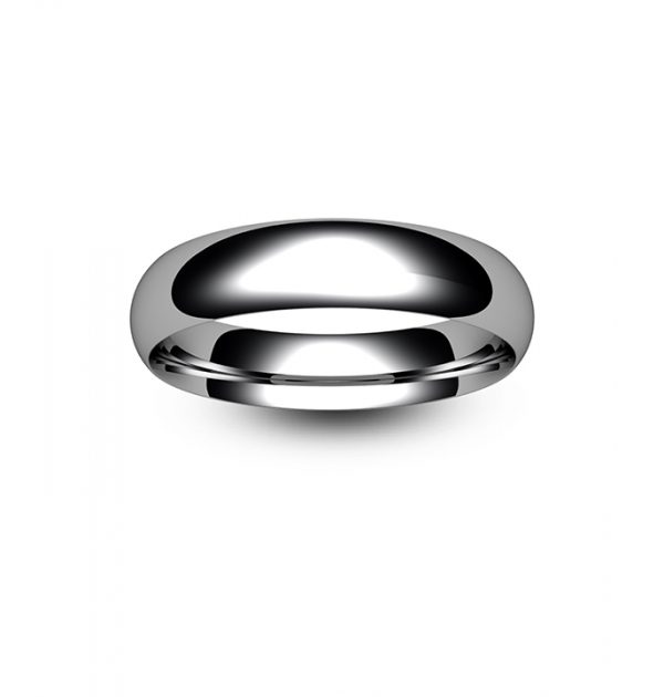 18ct White Gold Traditional Court Wedding Ring