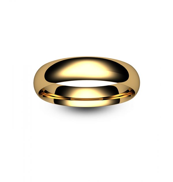18ct Rose Gold Traditional Court Wedding Ring