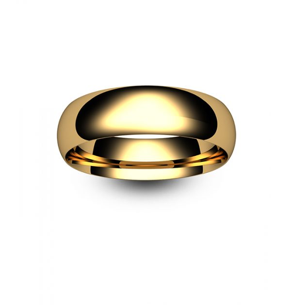 18ct Rose Gold Traditional Court Wedding Ring