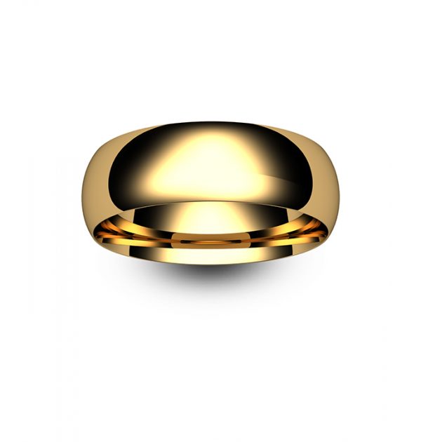 18ct Rose Gold Traditional Court Wedding Ring