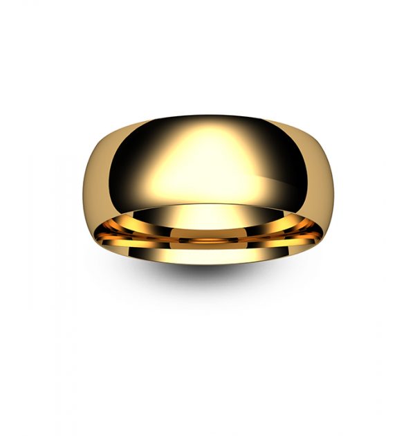 18ct Rose Gold Traditional Court Wedding Ring