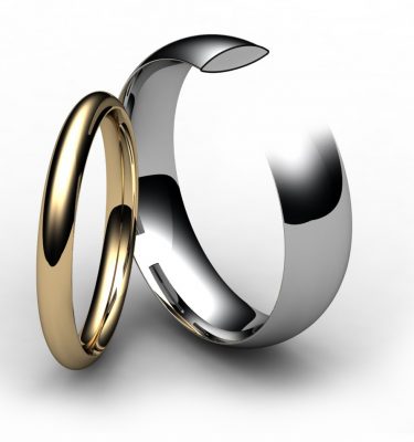 9ct Rose Gold Traditional Court Wedding Ring