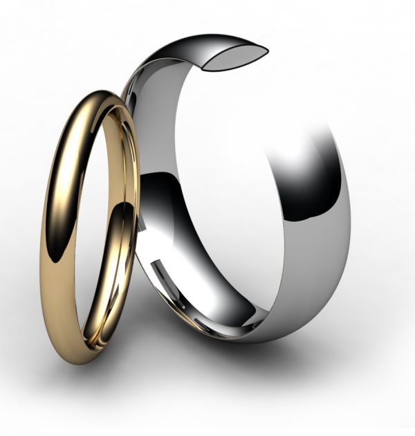 18ct Rose Gold Traditional Court Wedding Ring